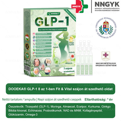 🌲🌲  DOOEKA® GLP-1 8 az 1-ben Fit & Vital Szájon át szedhető oldat – 👨‍⚕️ Napi egyszer, 7 nap alatt látható változás / Elhízás, szív- és érrendszeri egészség, cukorbetegség, alvási apnoe, bélrendszer egészsége, ízületi problémák és még sok más esetén